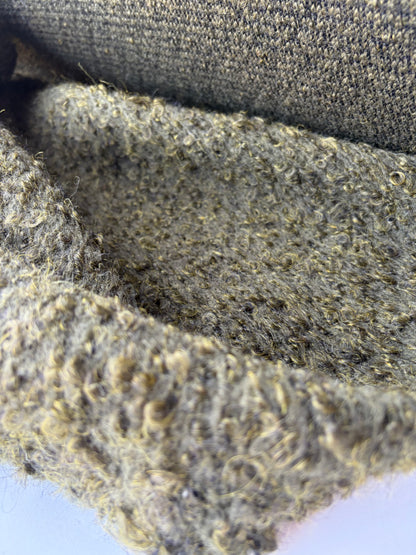 PC TODD 016 dark green bouclé wool with mohair coat fabric