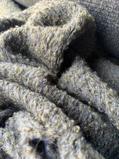 PC TODD 016 dark green bouclé wool with mohair coat fabric