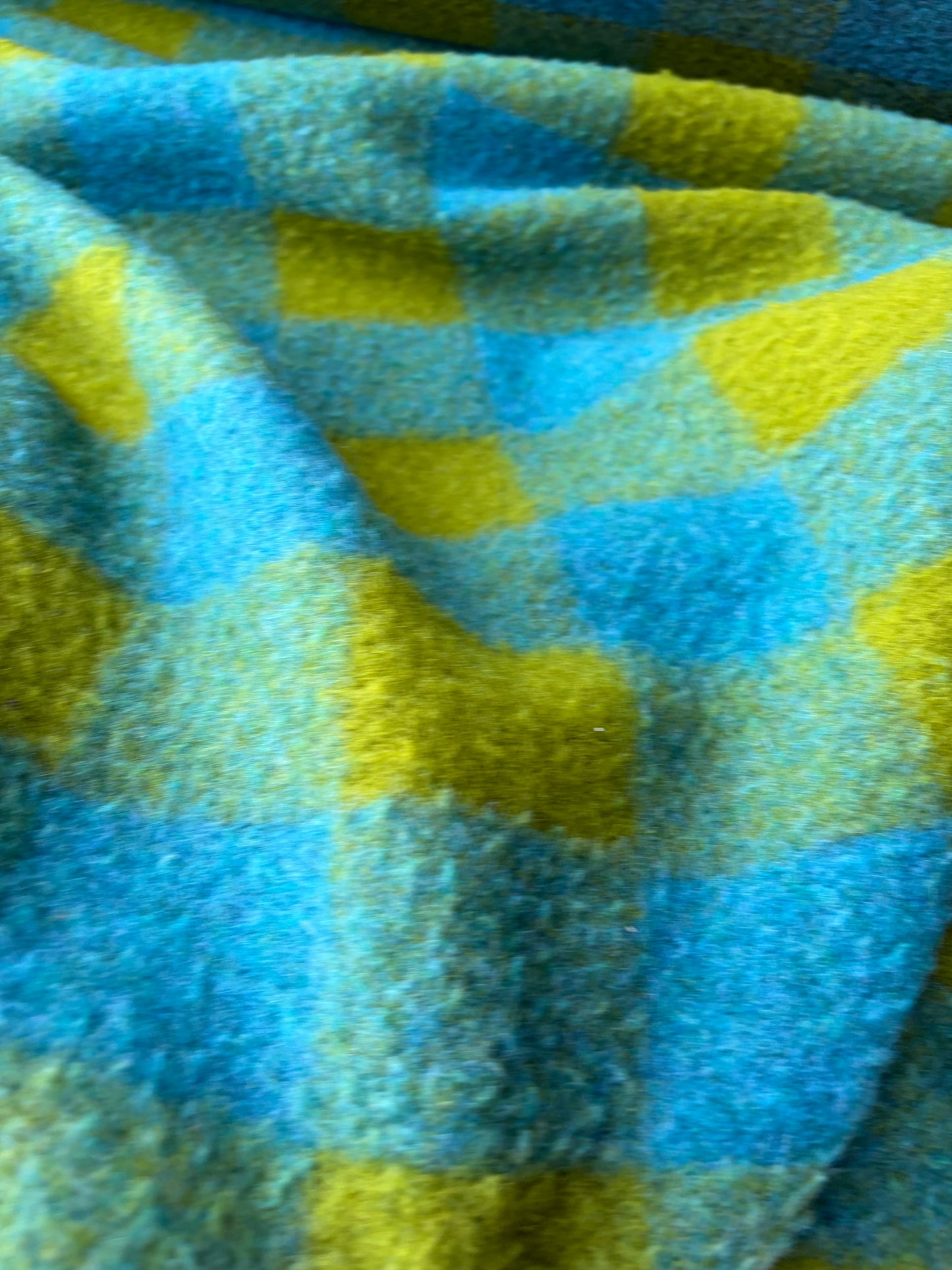TODD 017 petrol/green checkered heavy boiled wool
