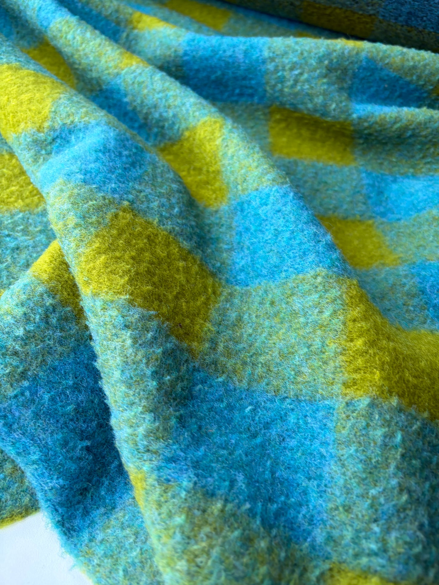 TODD 017 petrol/green checkered heavy boiled wool