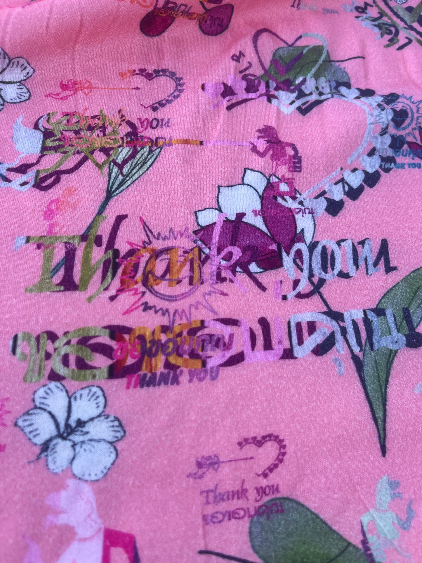 VIVIENNE 500 jersey viscose pink "Thank you"