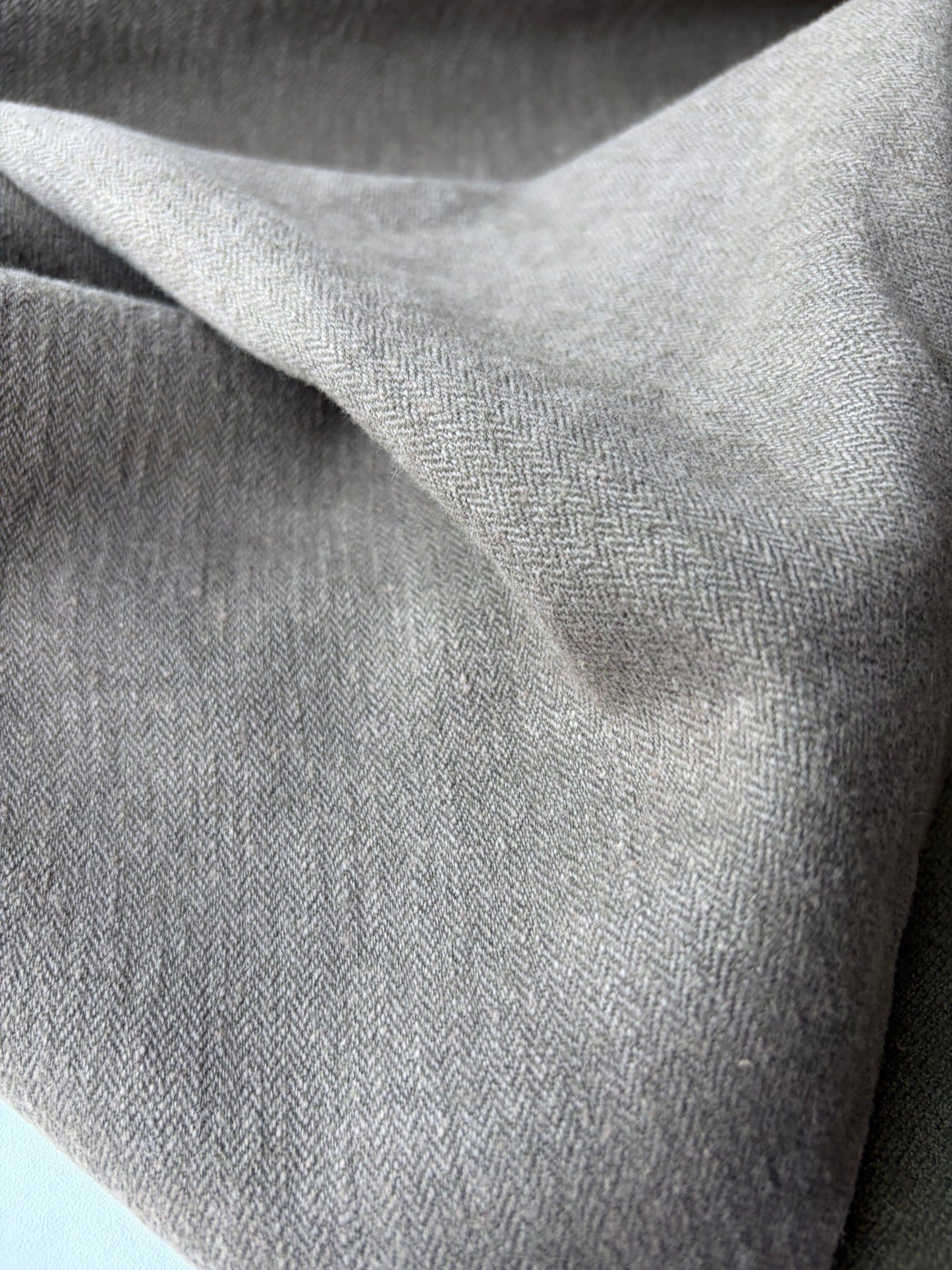 TODD 019 brown/khaky double face wool drape