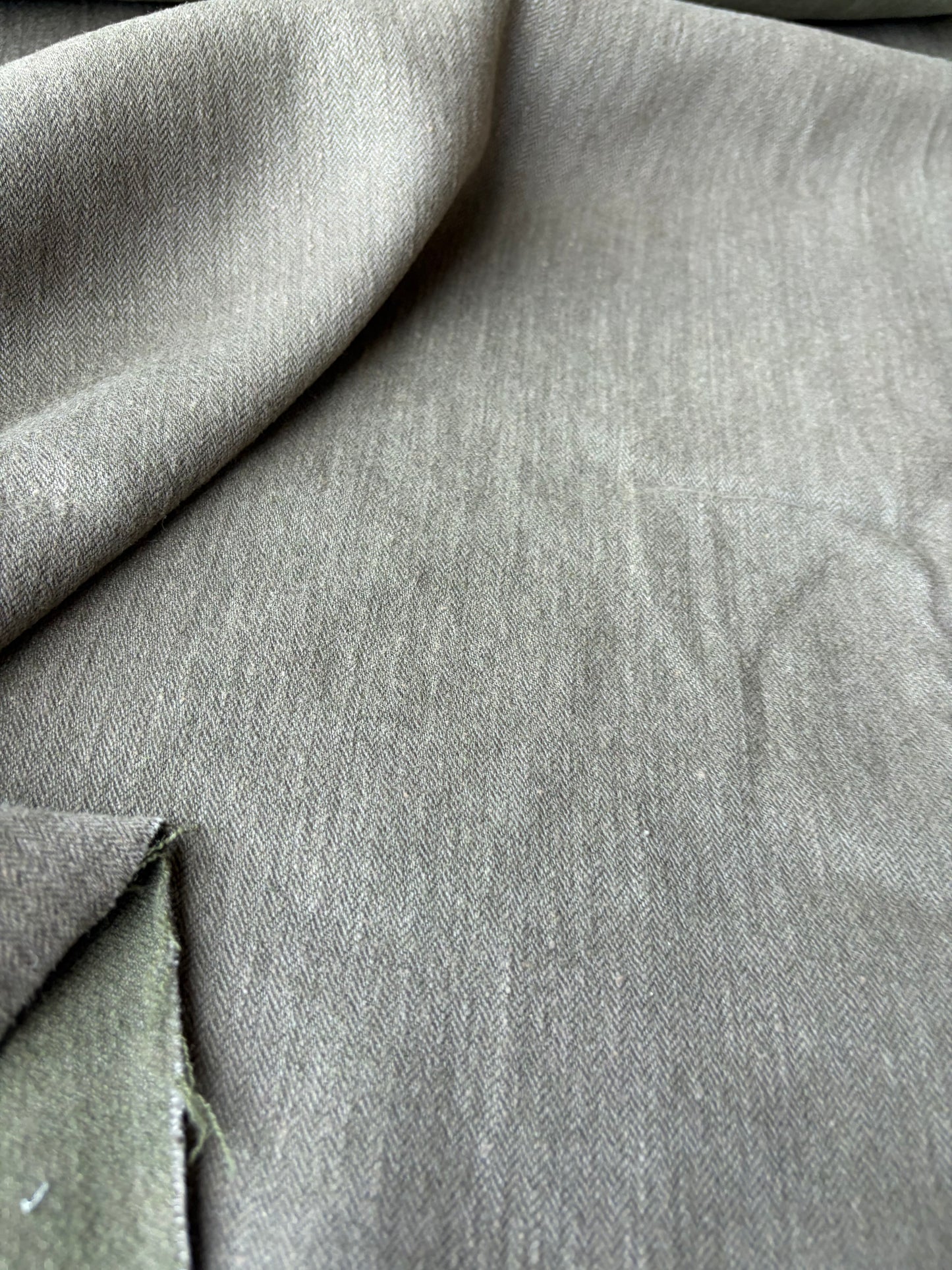 TODD 019 brown/khaky double face wool drape