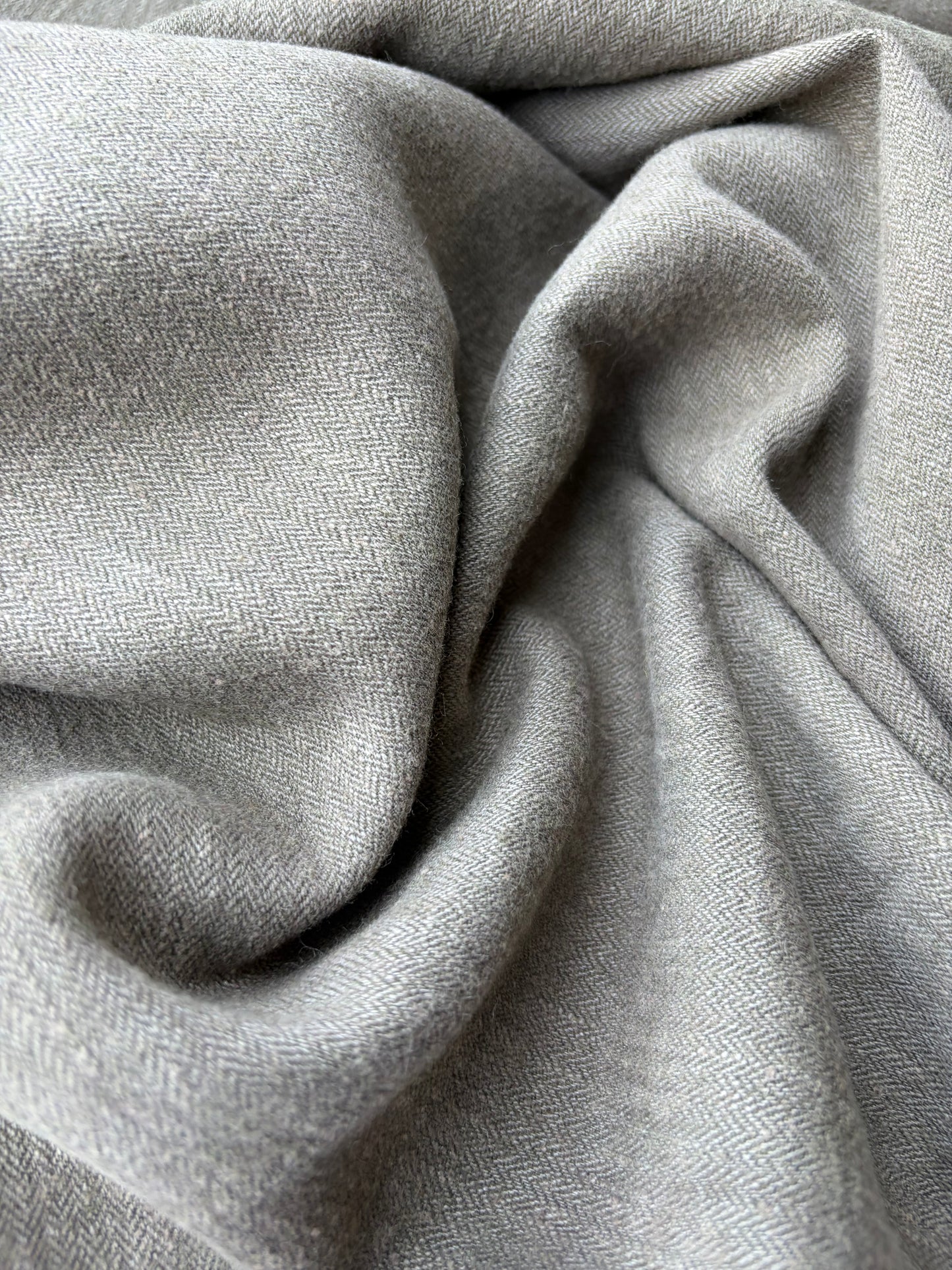 TODD 019 brown/khaky double face wool drape
