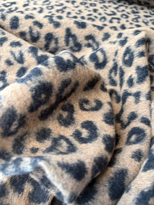 TODD 020 leopard heavy boiled wool