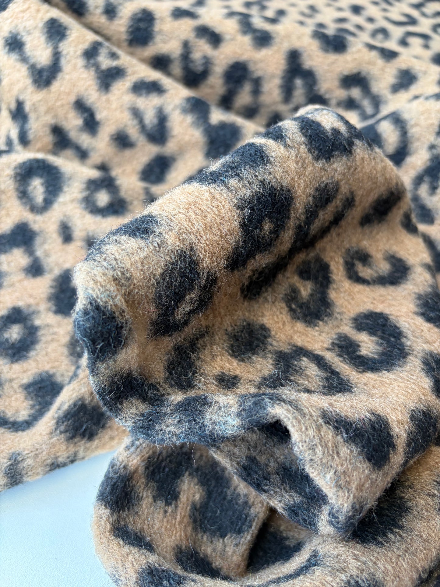 TODD 020 leopard heavy boiled wool