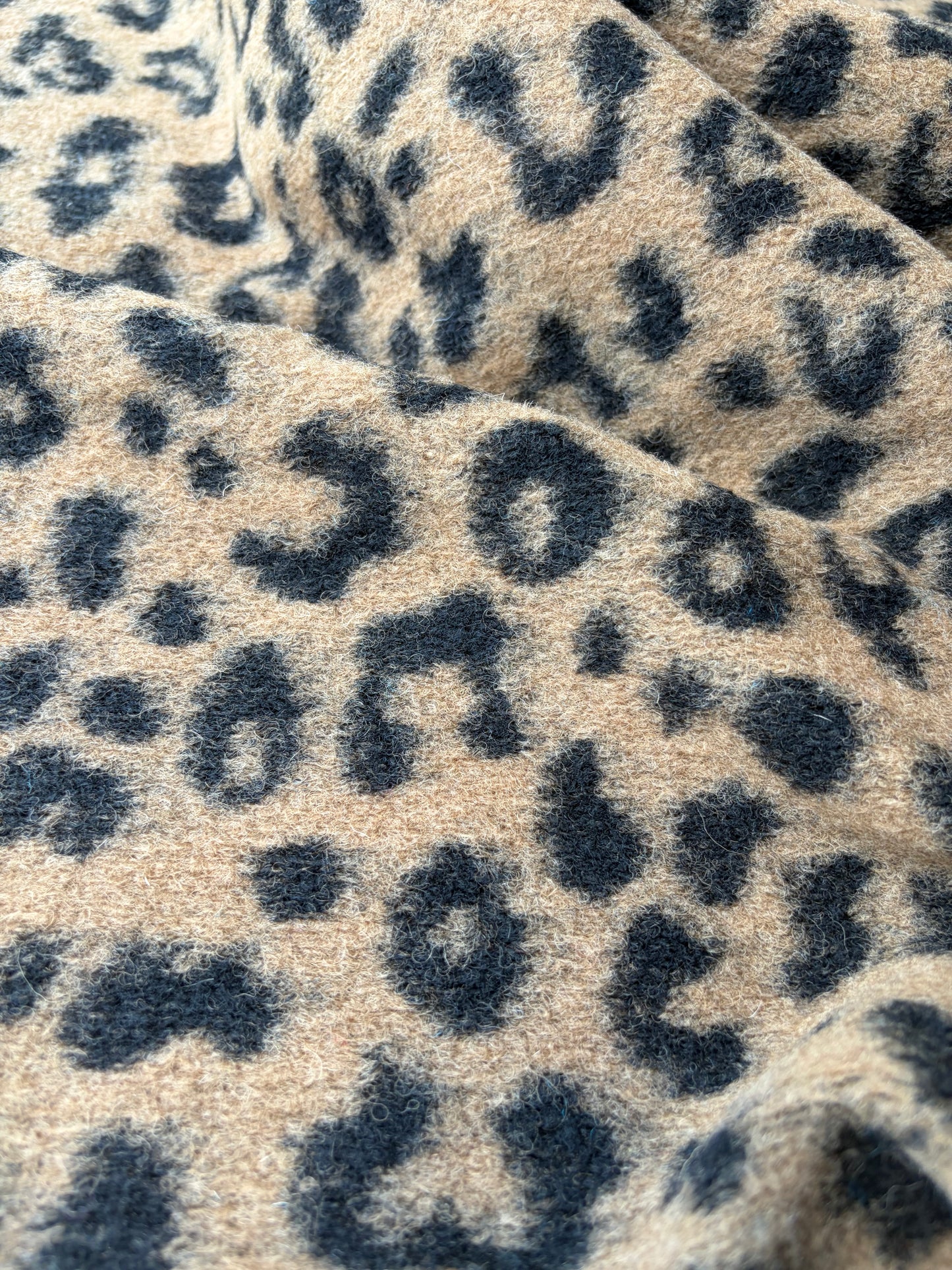 TODD 020 leopard heavy boiled wool