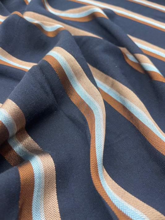 RW 225 woven cotton stripes with shiny parts
