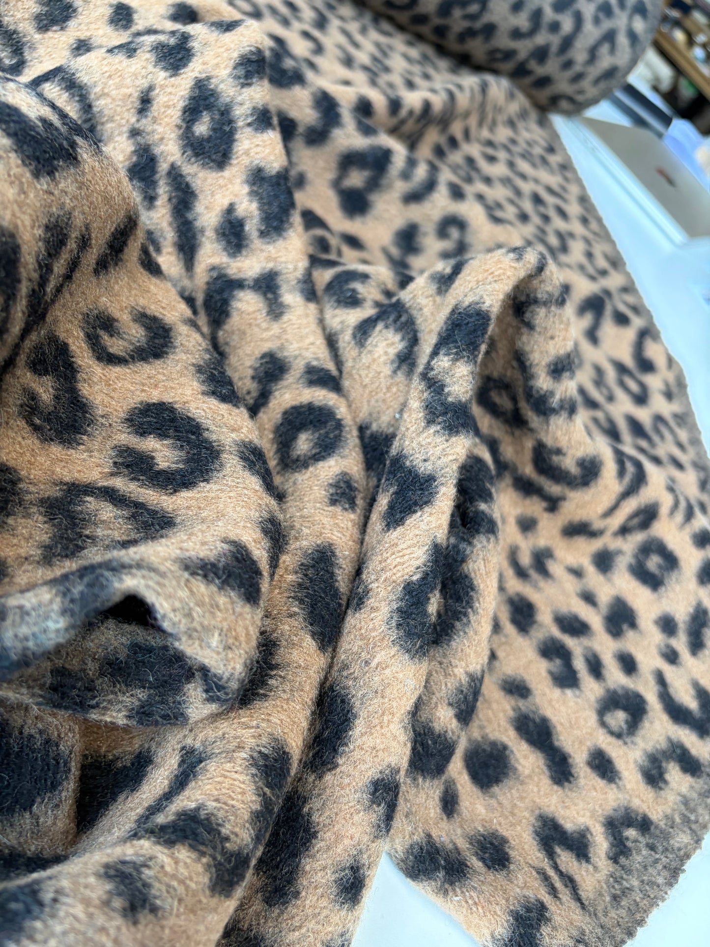 TODD 020 leopard heavy boiled wool