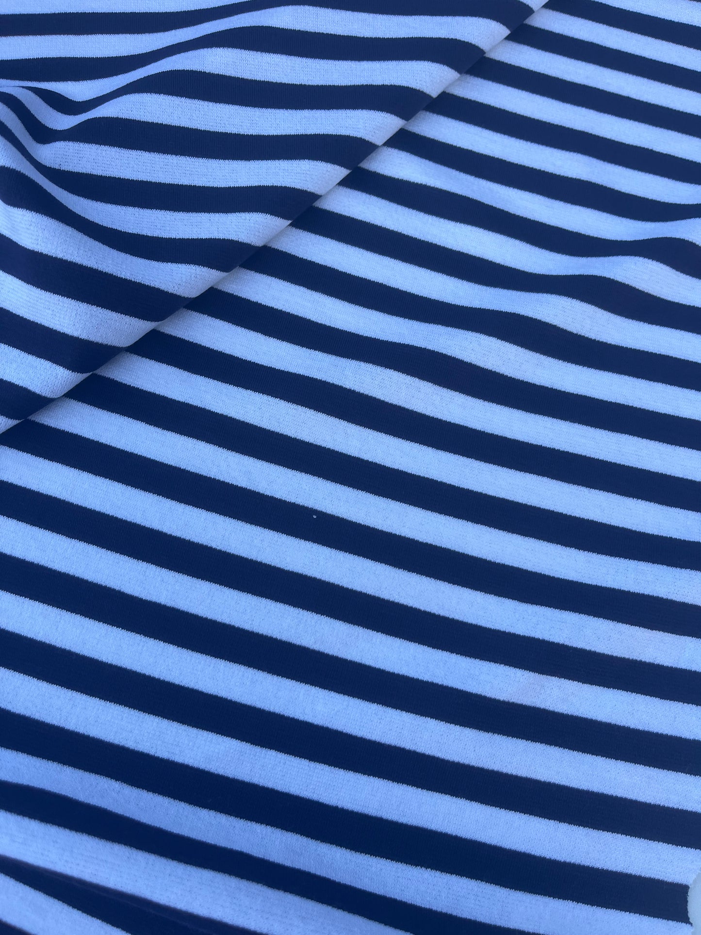 CASIMIR 028 heavy viscose jersey stripes navy/white