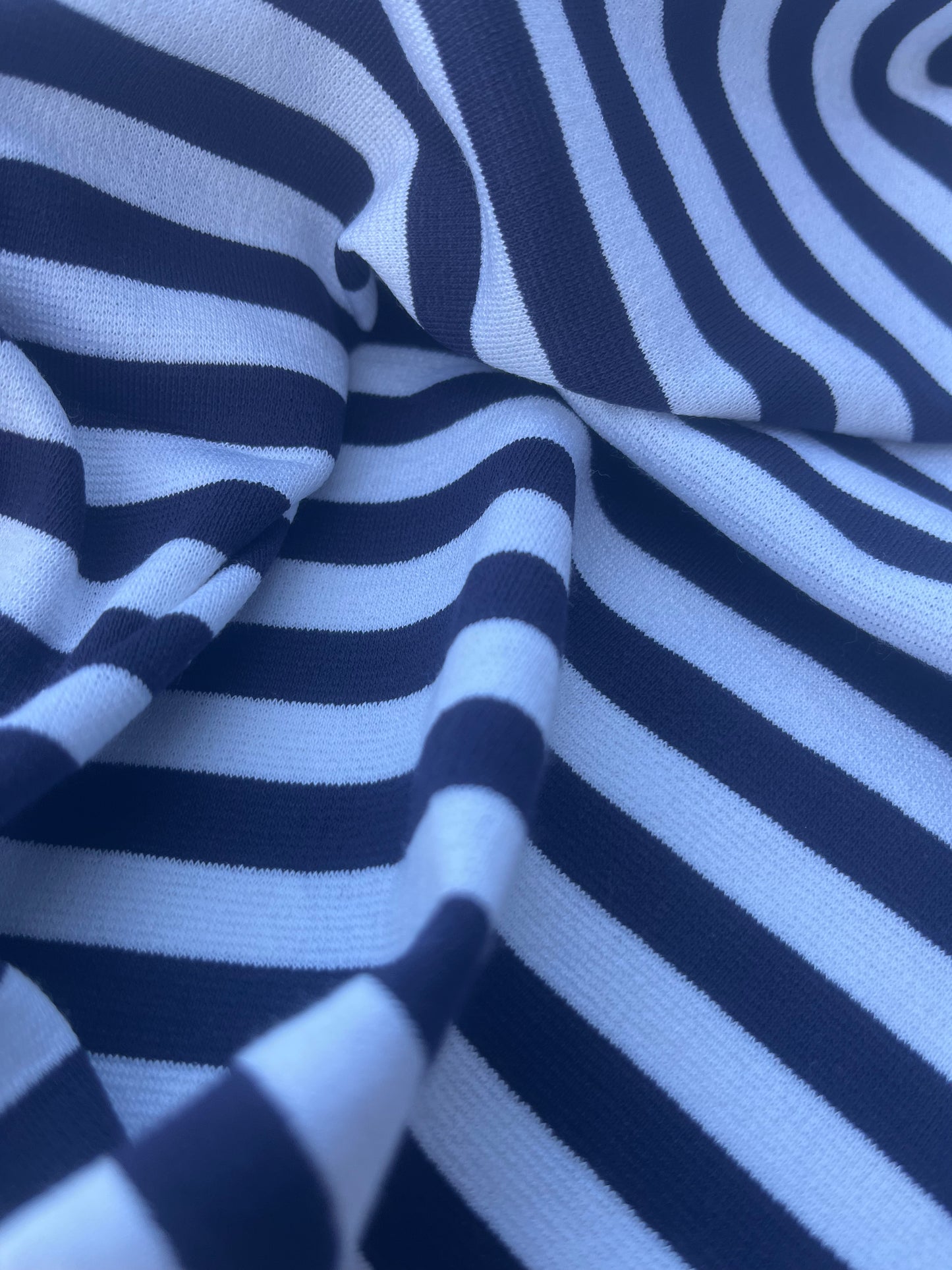 CASIMIR 028 heavy viscose jersey stripes navy/white