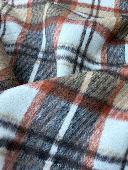 PC TODD 022 cognac/brown/ecru checkered heavy cotton