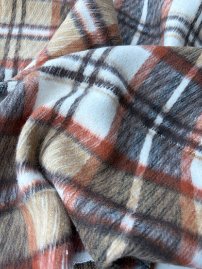 PC TODD 022 cognac/brown/ecru checkered heavy cotton