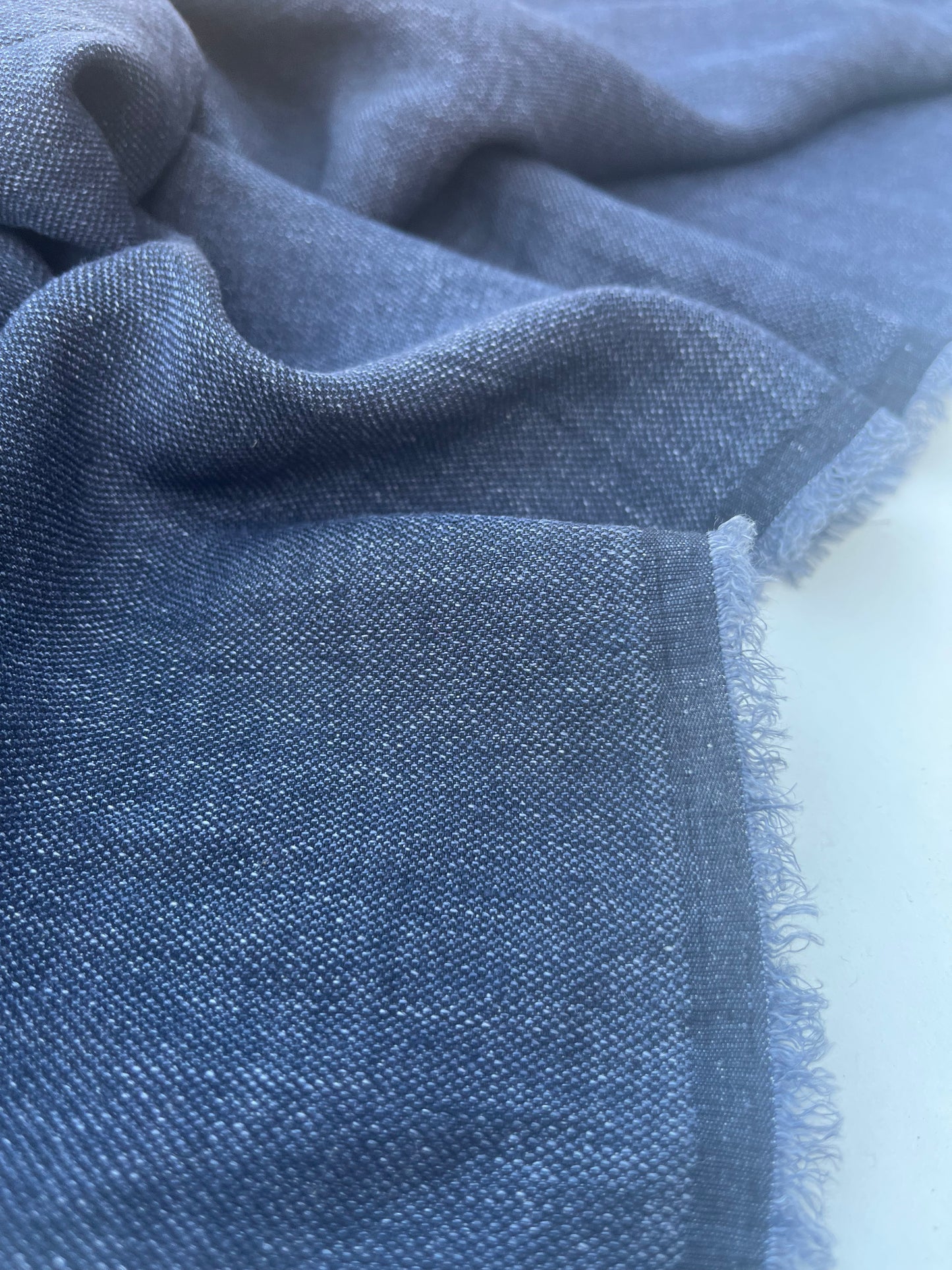 CASIMIR 029 100% linen chiné jeans colour