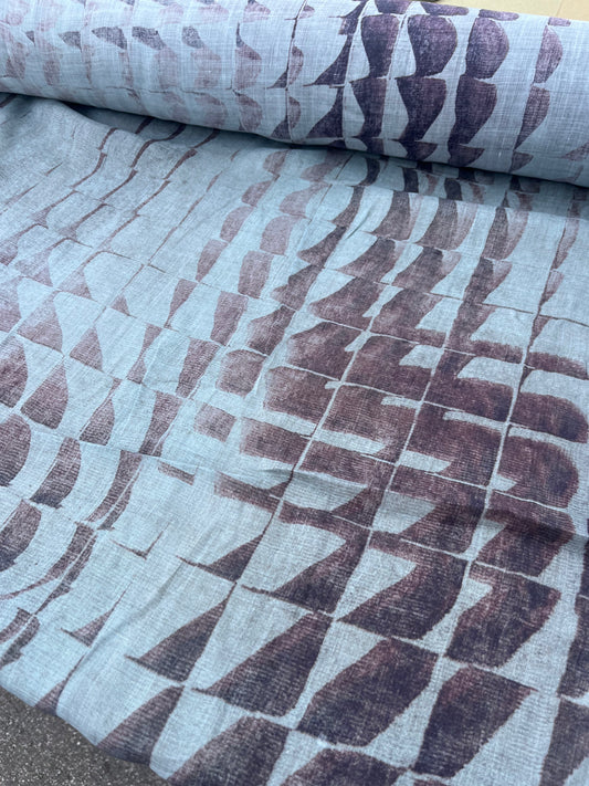 RW 227 voile cotton silk with big blurry print