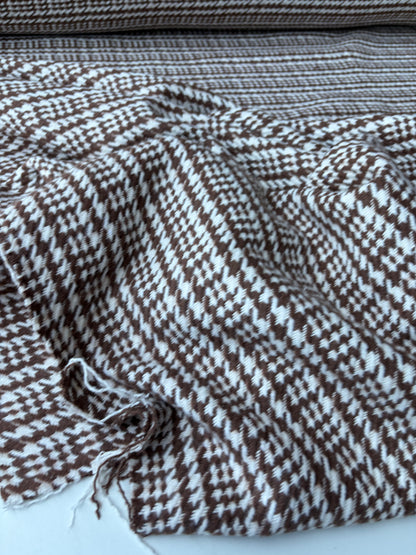 PC TODD 023 cognac/ecru Prince of Wales checkered heavy cotton