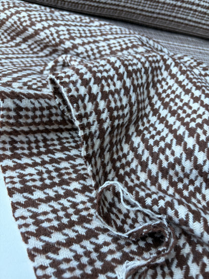 PC TODD 023 cognac/ecru Prince of Wales checkered heavy cotton