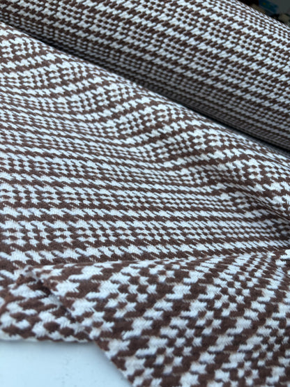 PC TODD 023 cognac/ecru Prince of Wales checkered heavy cotton