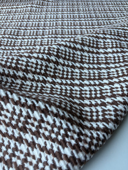 PC TODD 023 cognac/ecru Prince of Wales checkered heavy cotton