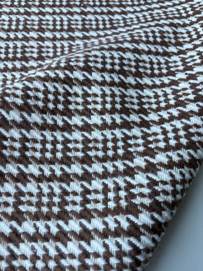 PC TODD 023 cognac/ecru Prince of Wales checkered heavy cotton