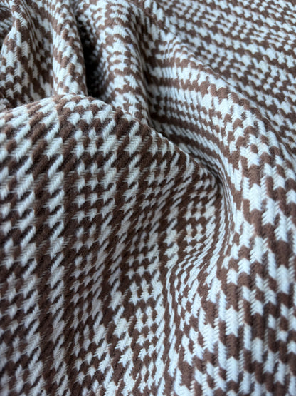 PC TODD 023 cognac/ecru Prince of Wales checkered heavy cotton