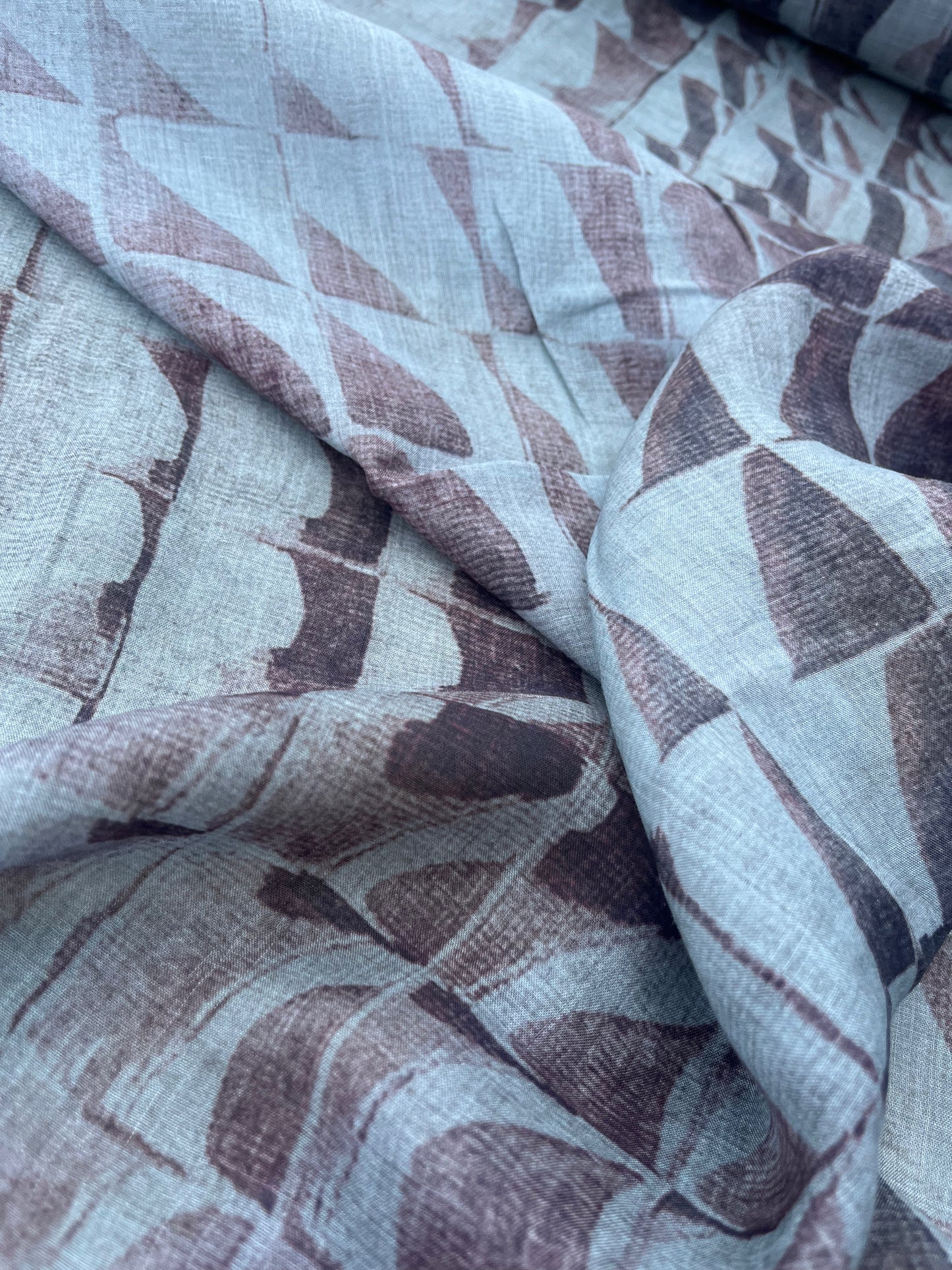 RW 227 voile cotton silk with big blurry print