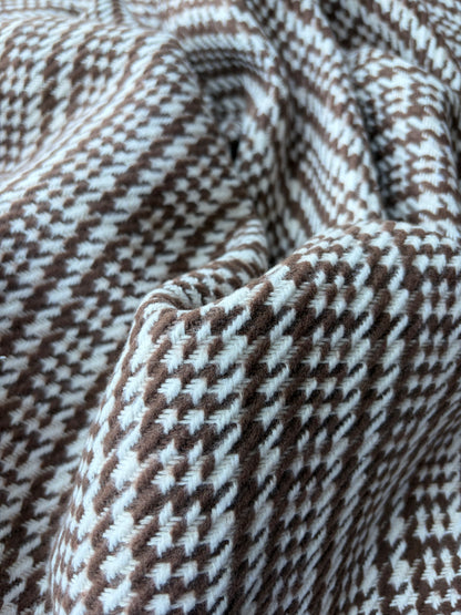 PC TODD 023 cognac/ecru Prince of Wales checkered heavy cotton