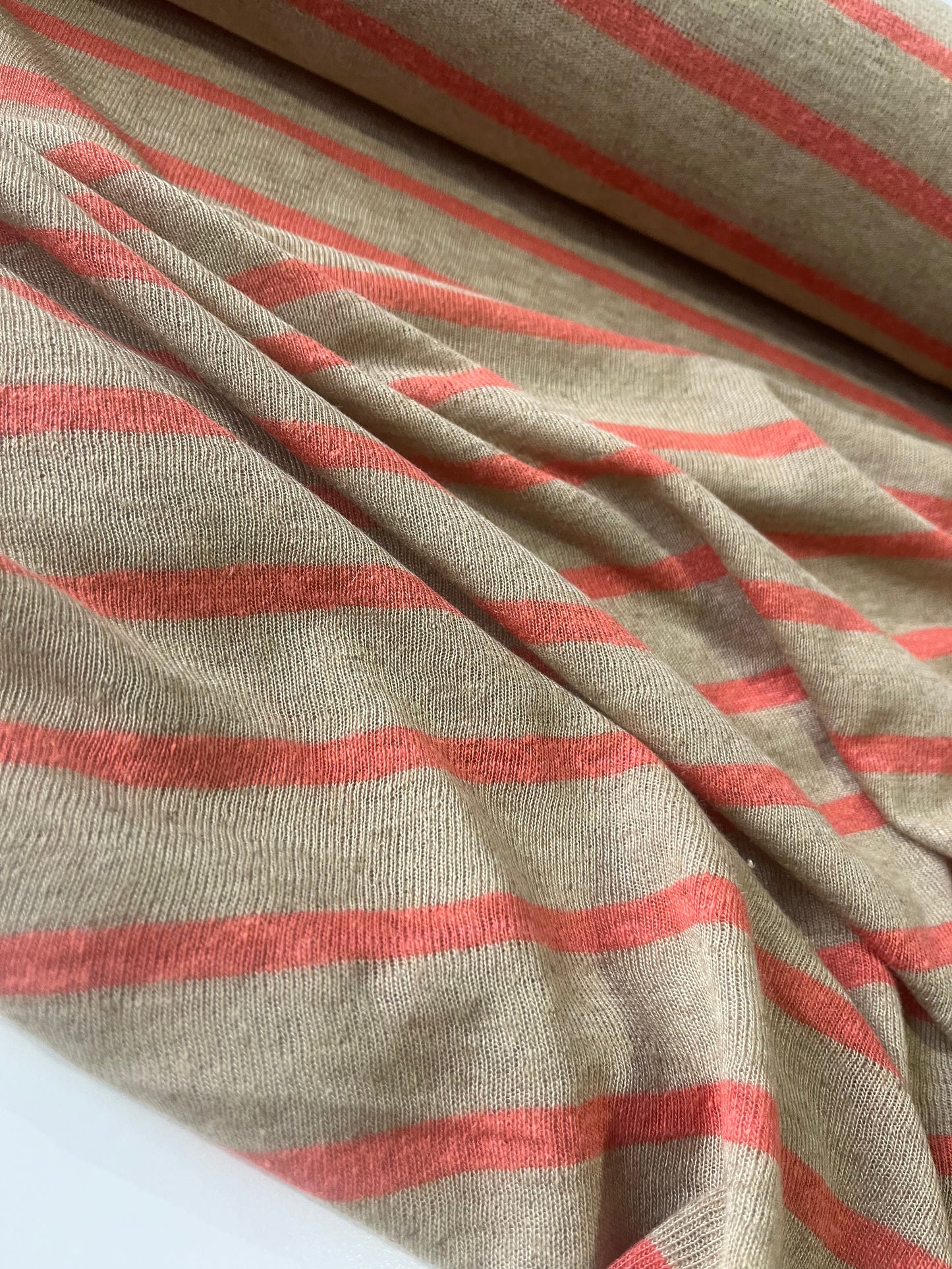 ROSALIA 007 jersey linen/cotton stripes