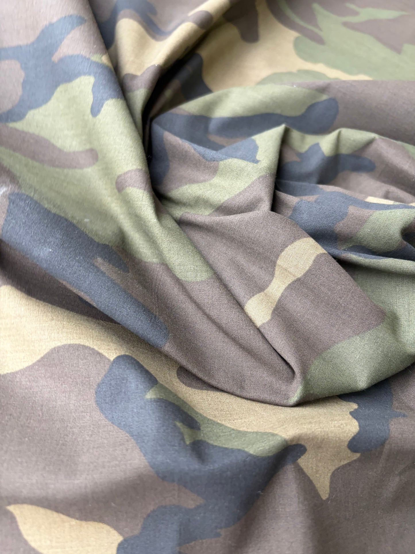 JUTTA 008 cotton poplin stretch camouflage print