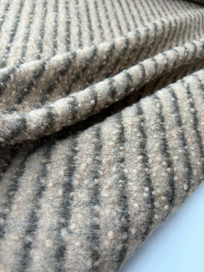 PC TODD 024 camel/brown striped heavy boiled wool