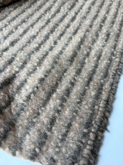 PC TODD 024 camel/brown striped heavy boiled wool