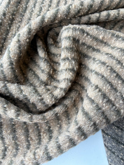 PC TODD 024 camel/brown striped heavy boiled wool