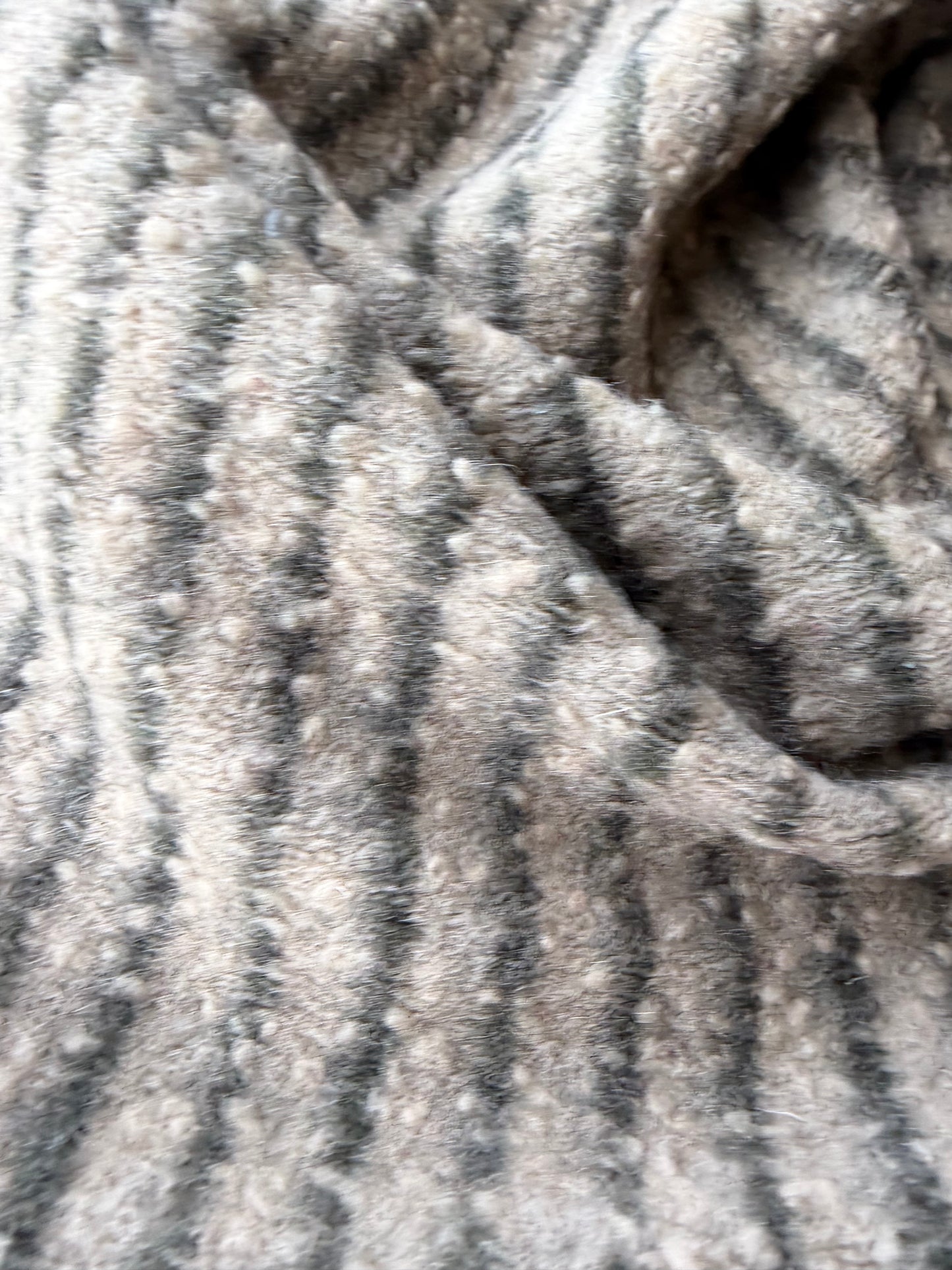 TODD 024 camel/brown striped heavy boiled wool