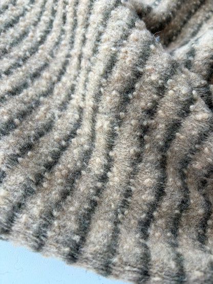 PC TODD 024 camel/brown striped heavy boiled wool