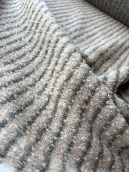 PC TODD 024 camel/brown striped heavy boiled wool