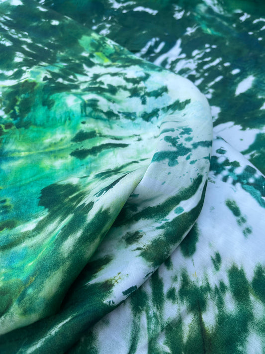 RW 230 viscose satin tie-dye