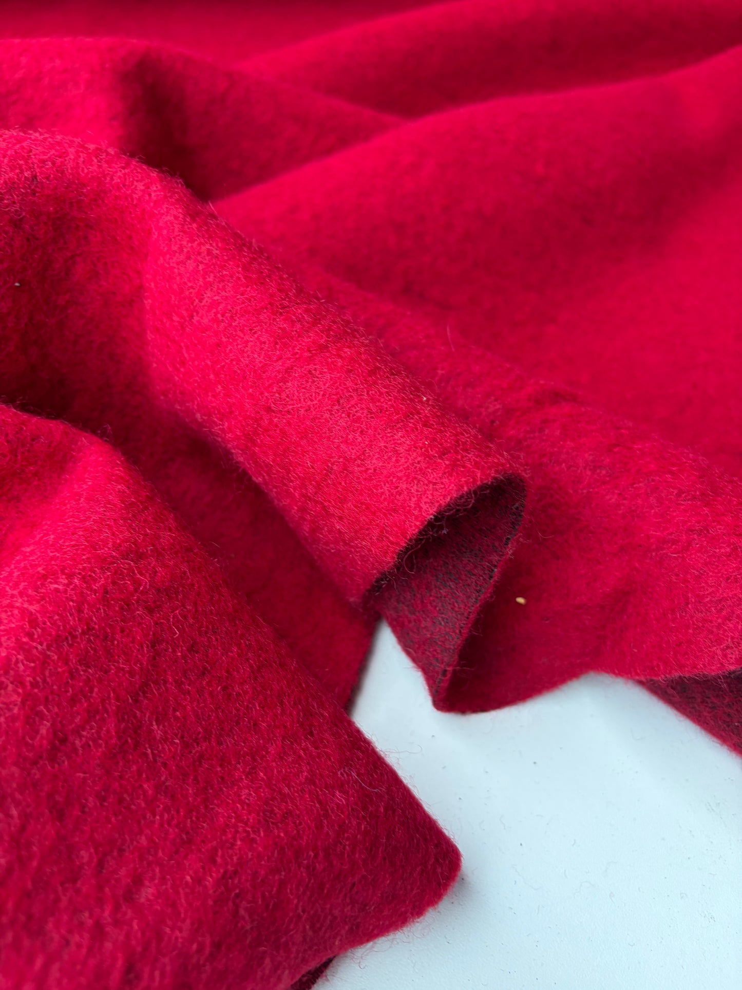 TODD 026 RED heavy boiled wool