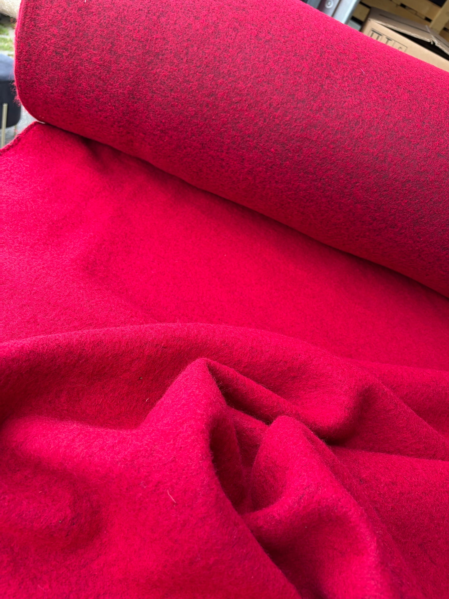 TODD 026 RED heavy boiled wool