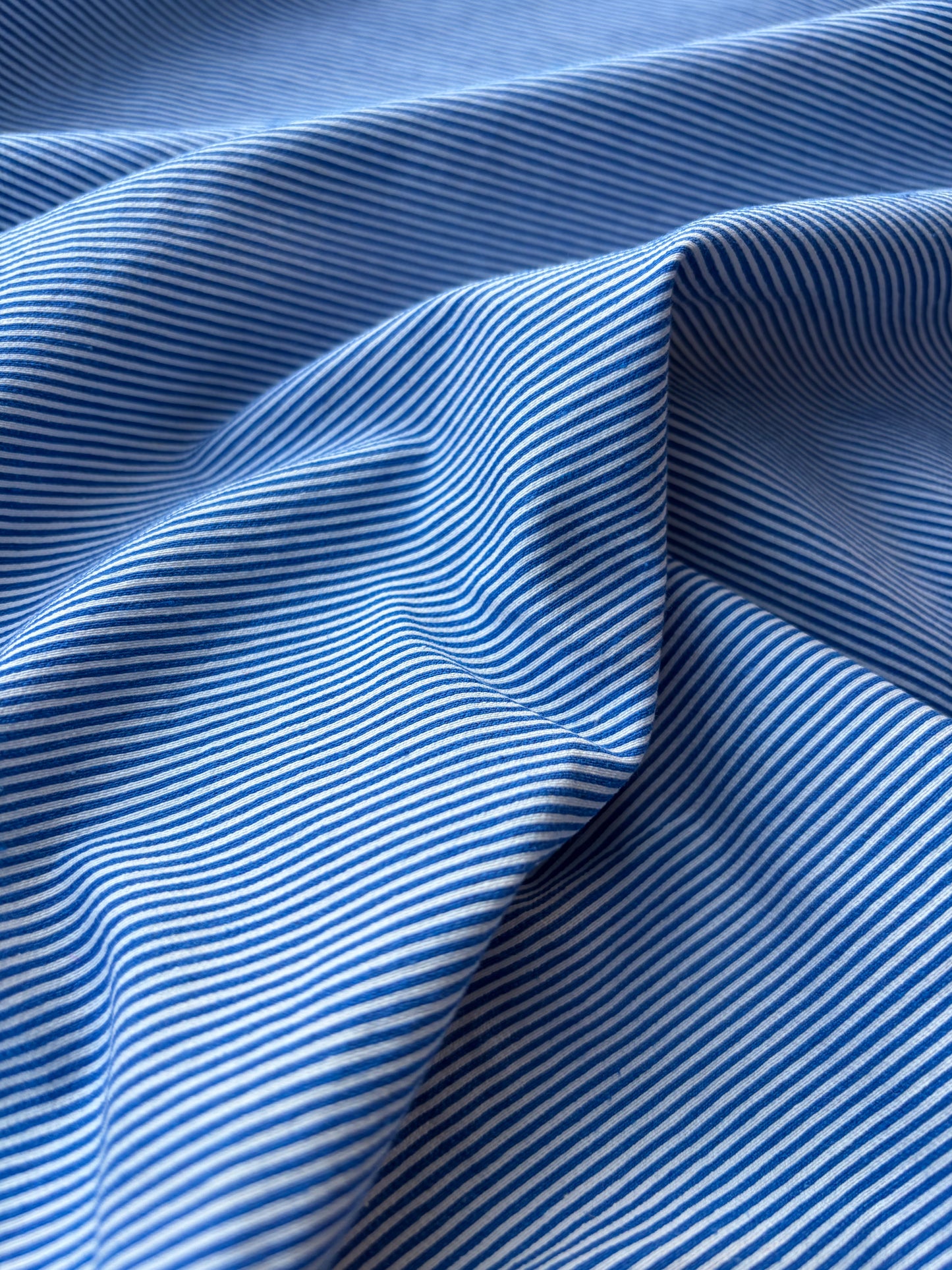 NED 001 cobalt/white cotton pinstripe