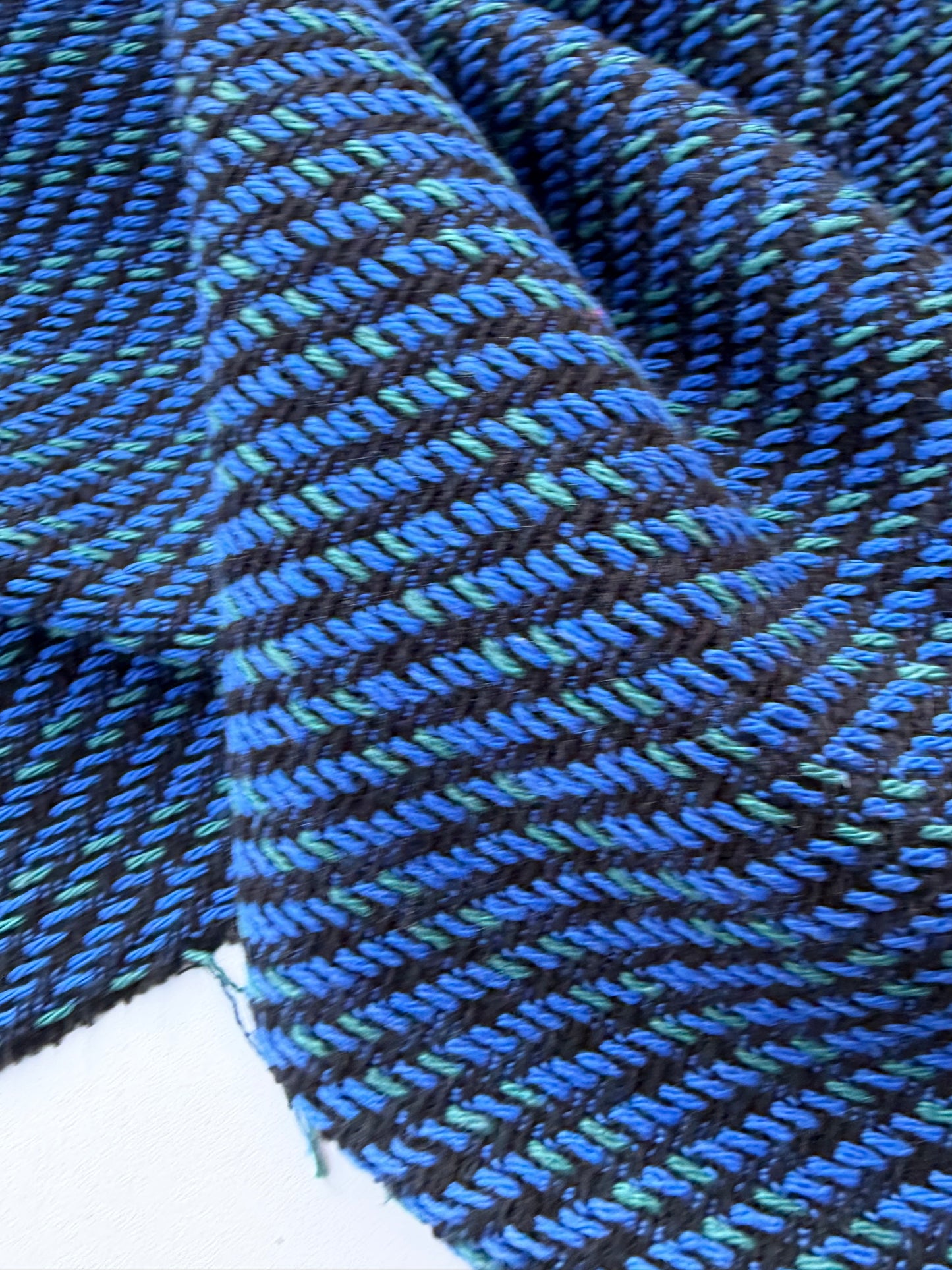 NED 002 navy/cobalt cotton tweed