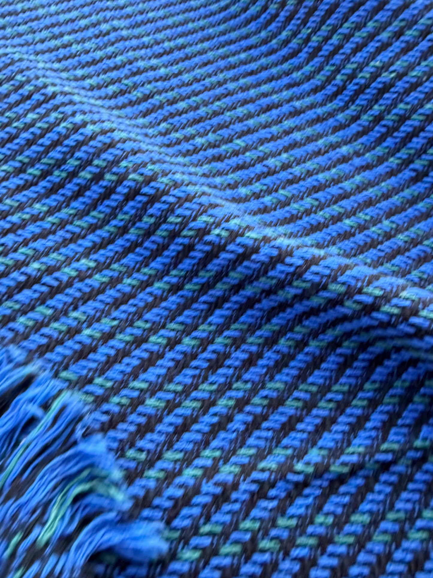 NED 002 navy/cobalt cotton tweed
