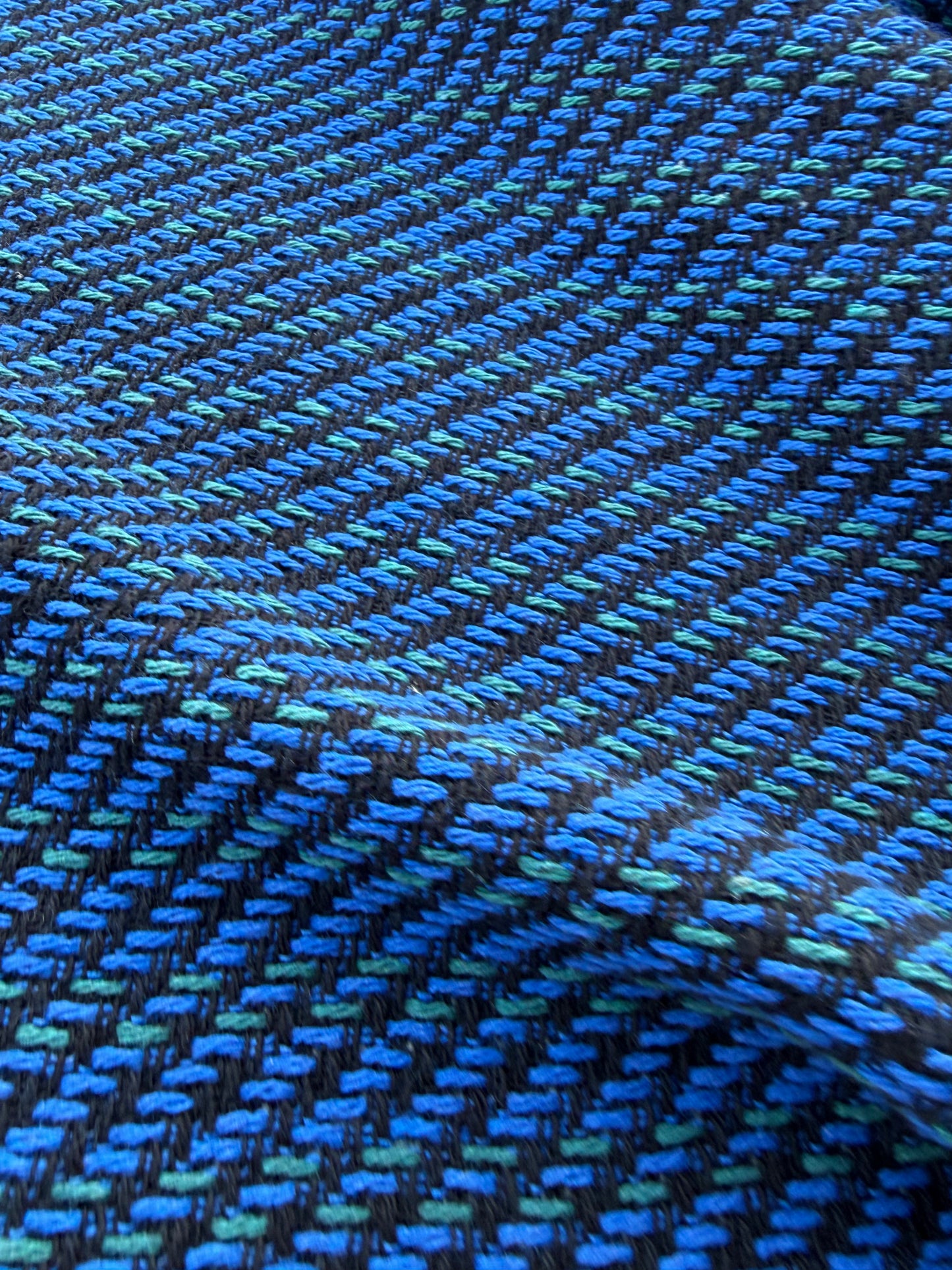 NED 002 navy/cobalt cotton tweed