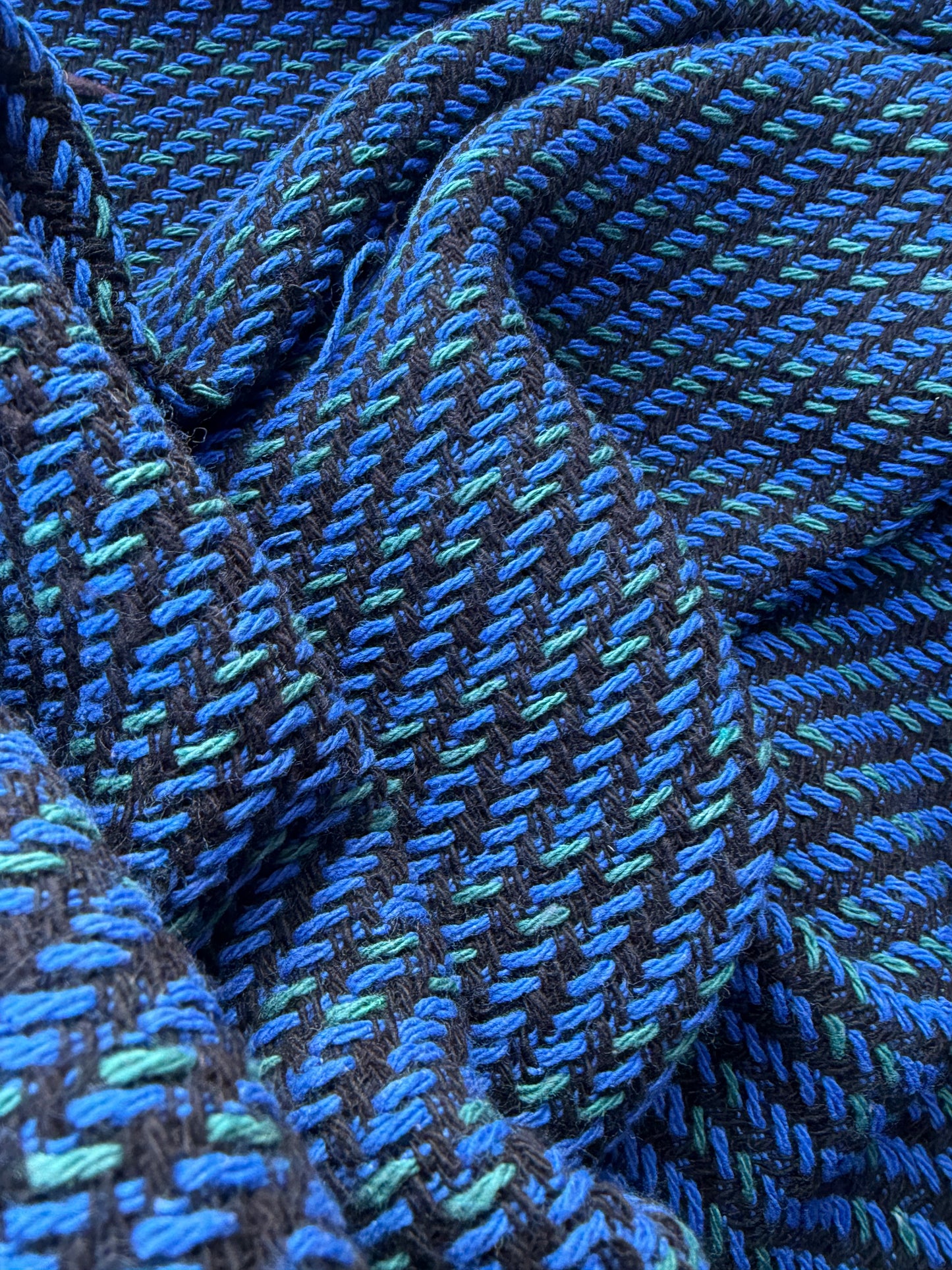 NED 002 navy/cobalt cotton tweed