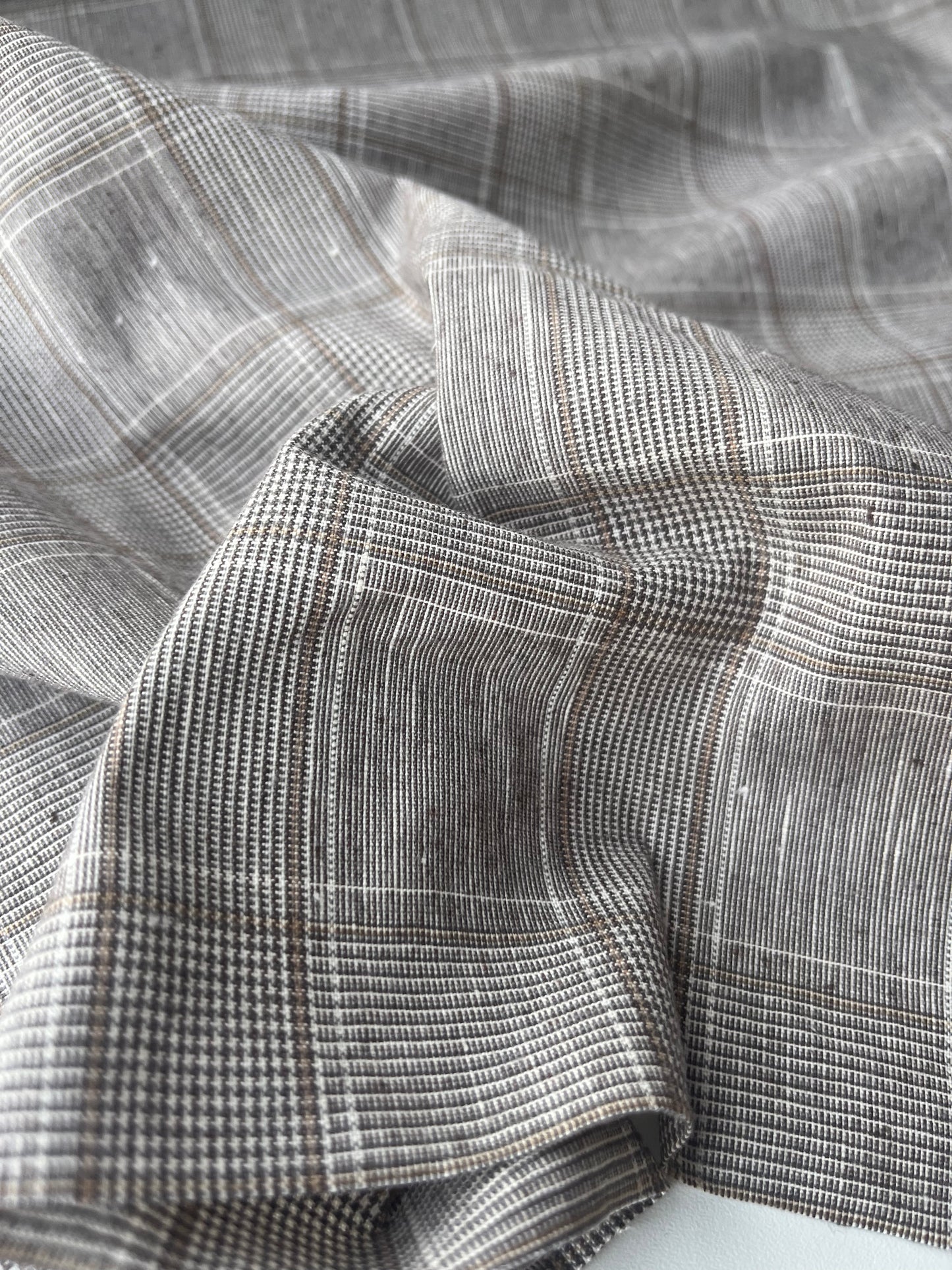 MARA MANIA 010 linen cotton stretch check