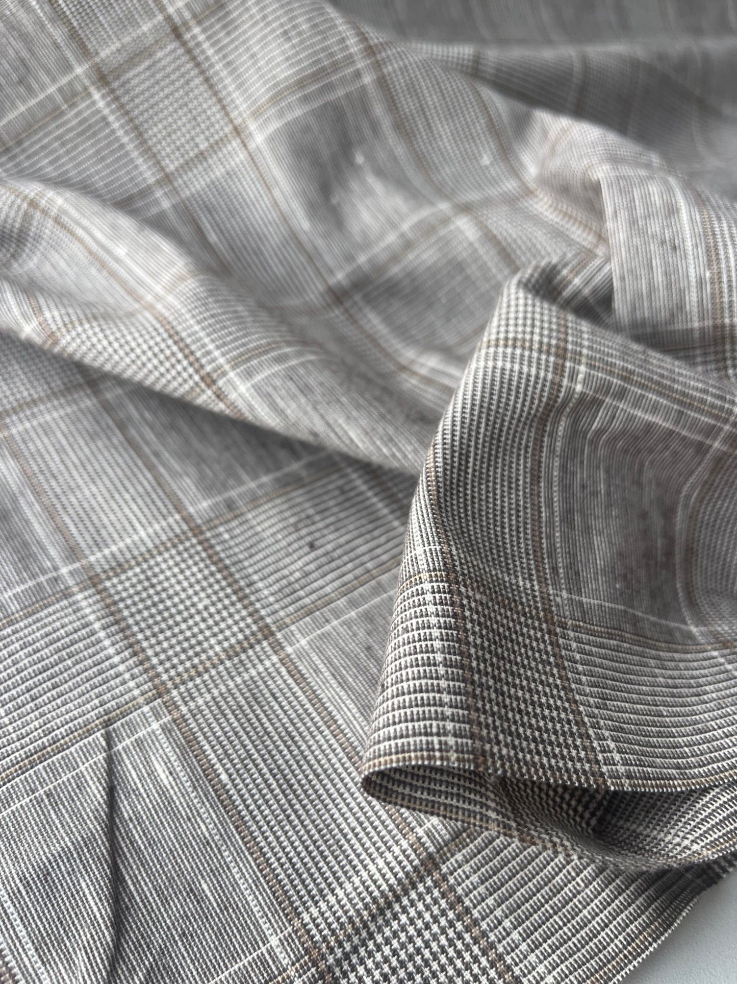 MARA MANIA 010 linen cotton stretch check