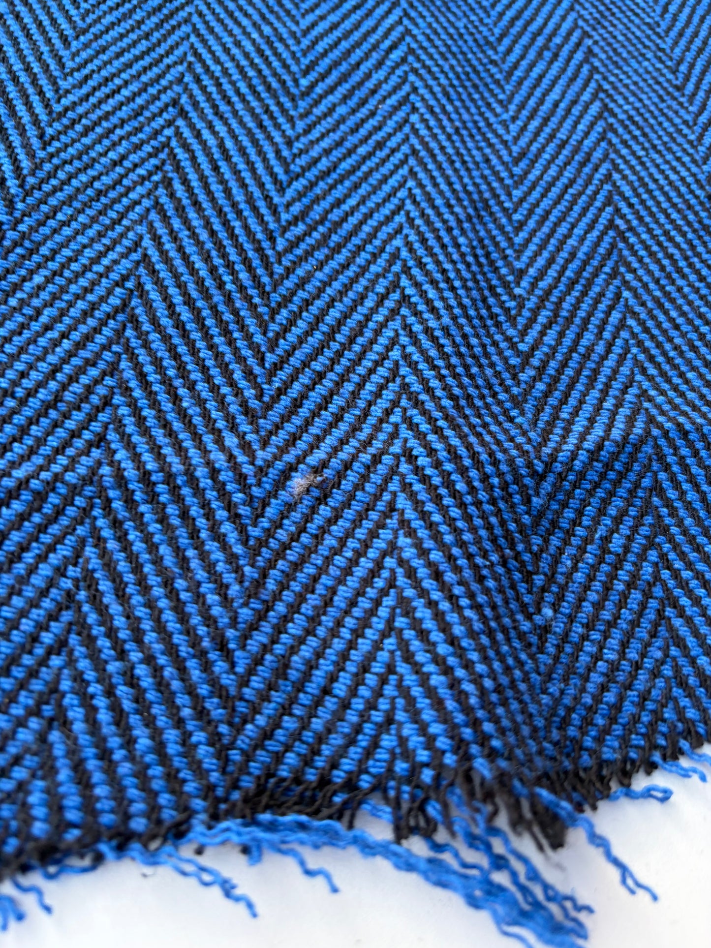 NED 004 navy/cobalt heavy cotton herringbone