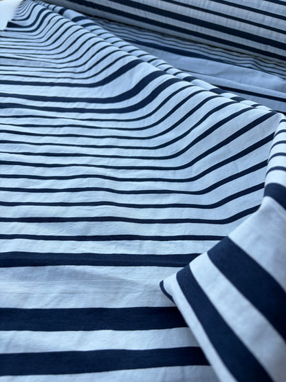 PC NED 005 navy/white cotton irregular stripe