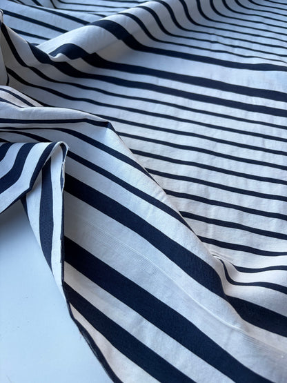 PC NED 005 navy/white cotton irregular stripe