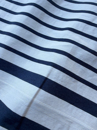 PC NED 005 navy/white cotton irregular stripe