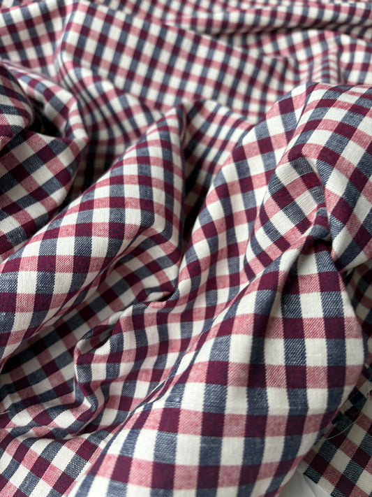 JUTTA 023 cotton check with stretch